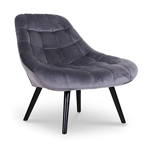 Lot de 2 fauteuils Danios Velours Gris