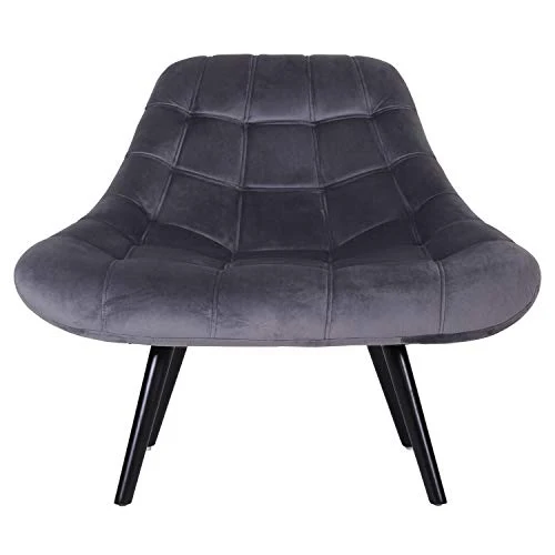 Lot de 2 fauteuils Danios Velours Gris