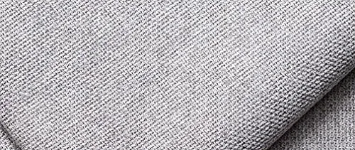 Miliboo Canapé d'angle Droit modulable avec chauffeuse Double en Tissu Gris Clair PLURIEL