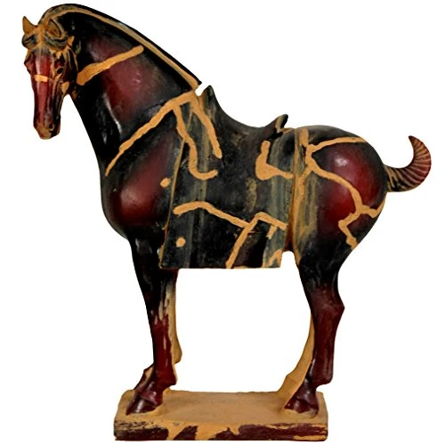 ORIENTAL FURNITURE 33 cm Chinois Tang Tomb Cheval Statue