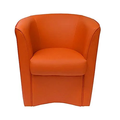 LIBEROSHOPPING.eu - LA TUA CASA IN UN CLIK Fauteuil de Chambre en Cuir écologique Valentina rembourré de Haute qualité (Orange)
