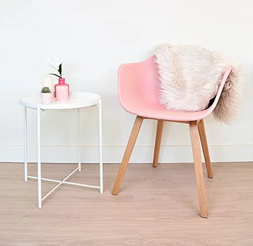 Damiware Romeo Ensemble de 2 | Chaises Tendance rétro | Chaises à Manger | Rose (Rose)