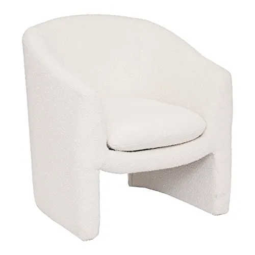 Fauteuil Kunjo - Bouclette - Blanc - Atmosphera créateur d'intérieur
