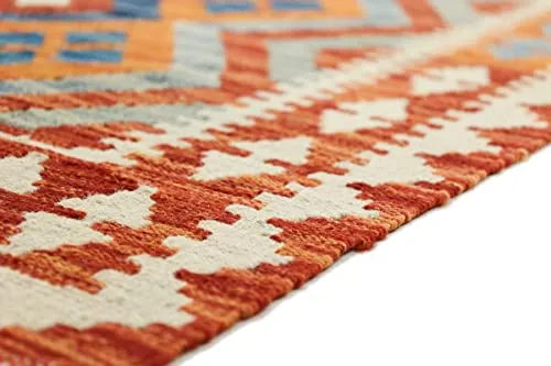 Nain Trading Kilim Tapis afghan oriental 195 x 144 cm Rouge tissé à la main Afghanistan
