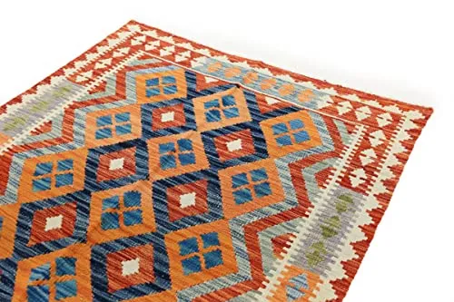 Nain Trading Kilim Tapis afghan oriental 195 x 144 cm Rouge tissé à la main Afghanistan