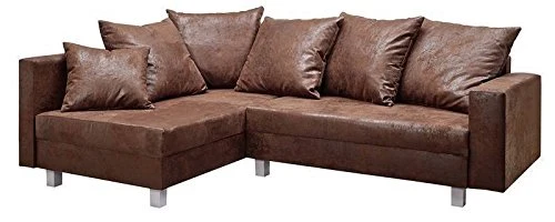MASSIVMOEBEL24.DE Canapé d'angle (Marron) - Inspiration Vintage - Maia