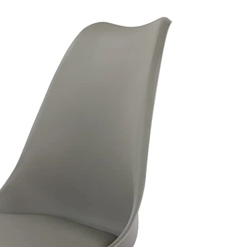 H.J WeDoo Lot de 2 chaises de Salle à Manger scandinaves, Chaises Rétro Bois de hêtre Massif - Gris