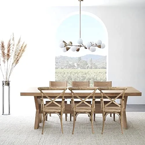 Biscottini Chaise Salle a Manger Bois 89x43x50 cm | Chaise bistrot Bois Made in Italy | Chaise Bois Finition Vintage | Chaise en rotin