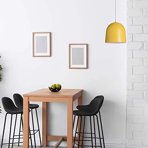 LUSSIOL Luminaire Loft color, suspension métal, 60 W, jaune, ø 30 x H 30 cm