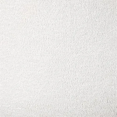 AltoBuy KAUPA - Fauteuil en Tissu Bouclettes Blanc Accoudoirs Bois