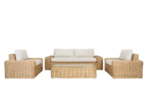 Vente-unique - Lot de 2 Fauteuil de Jardin en résine tressée - Obidos