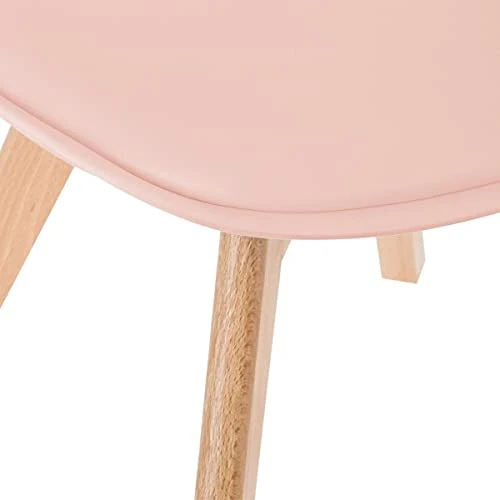 Chaise Baya Rose poudré - Pieds en hêtre - Atmosphera créateur d'intérieur
