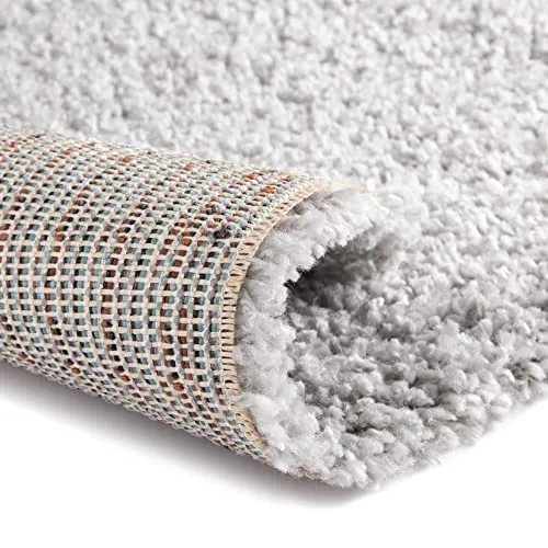 BALTA Tapis Berbère, Tapis de Salon Shaggy Style Ethnique, Grand Tapis 200x290 cm, Doux et Confortable, Facile d'entretien, Polypropylène épaisseur 30 mm, 200 x 290 cm, Gris - Blanc