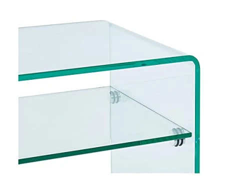 Vente-unique - Table de Chevet STILEOS - 1 Niche - Verre trempé