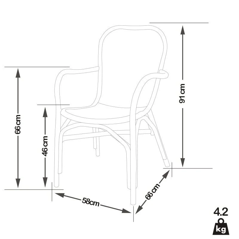 PACIFIC linea Fauteuil Elise - Rotin