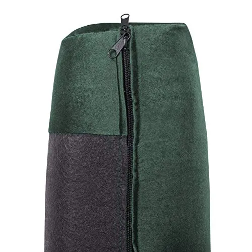 Beliani Canapé d'angle Côté Droit Fixe en Velours Vert pour Salon Glamour et Vintage