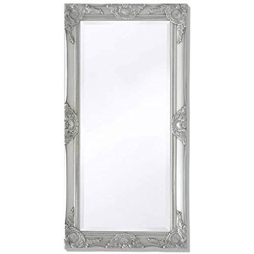 Tidyard Miroir Mural Magnifique pour Salle de Bain/Dressing Style Baroque Argenté 100 X 50 cm
