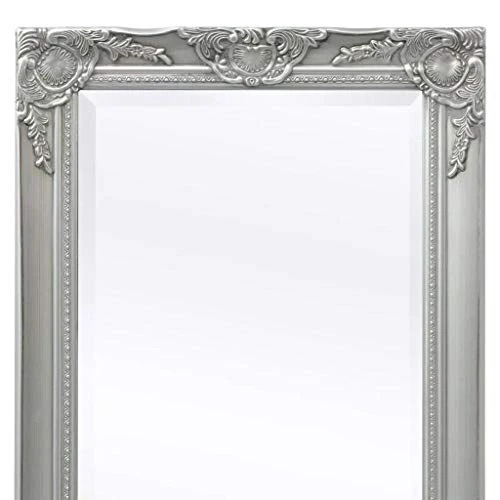 Tidyard Miroir Mural Magnifique pour Salle de Bain/Dressing Style Baroque Argenté 100 X 50 cm