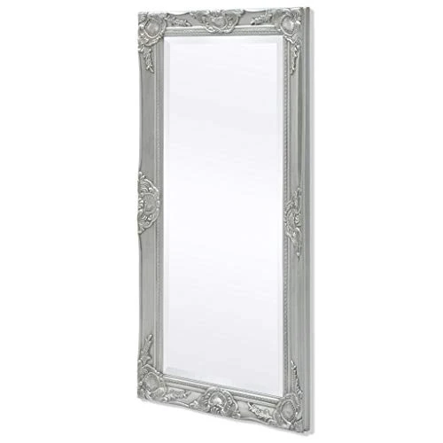 Tidyard Miroir Mural Magnifique pour Salle de Bain/Dressing Style Baroque Argenté 100 X 50 cm