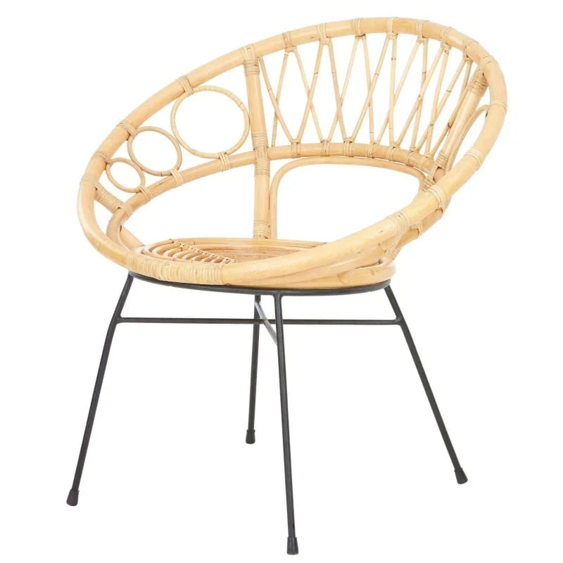 PACIFIC linea Fauteuil Angel - Rotin/Métal
