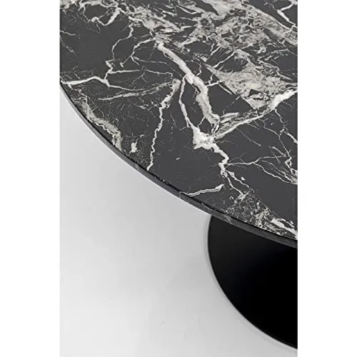 Table Schickeria 110cm Effet marbre Noir Kare Design