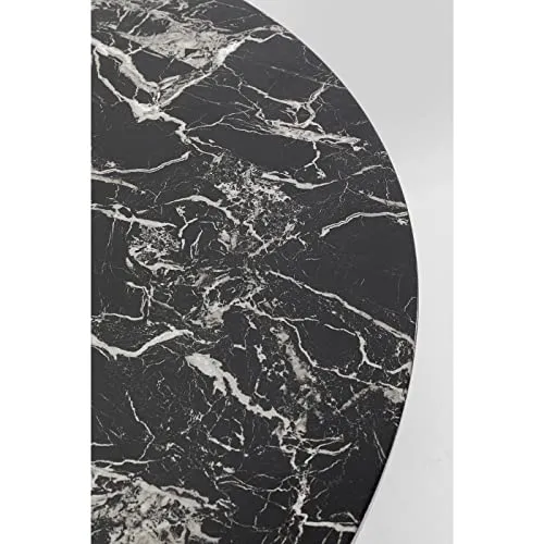 Table Schickeria 110cm Effet marbre Noir Kare Design