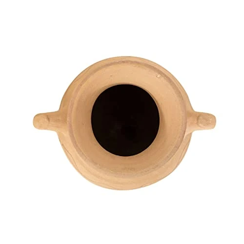 Biscottini Vase en terre cuite du sahara 50 x 24 x 30 cm | grands pots en terre cuite à la main | Anphore de jardin décoratif et fonctionnels