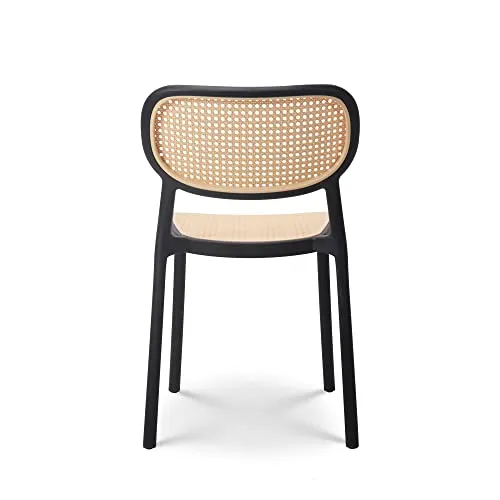 Kosmi - Chaise de Salle à Manger Noire au Style Vintage