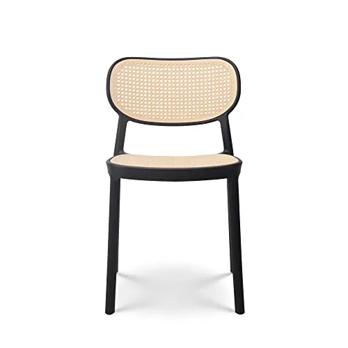 Kosmi - Chaise de Salle à Manger Noire au Style Vintage