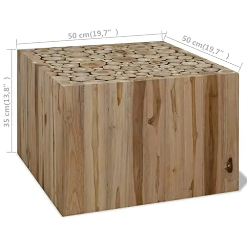 vidaXL Teck Authentique Table Basse 90x50x30 cm Table d'Appoint Meubles de Canapé
