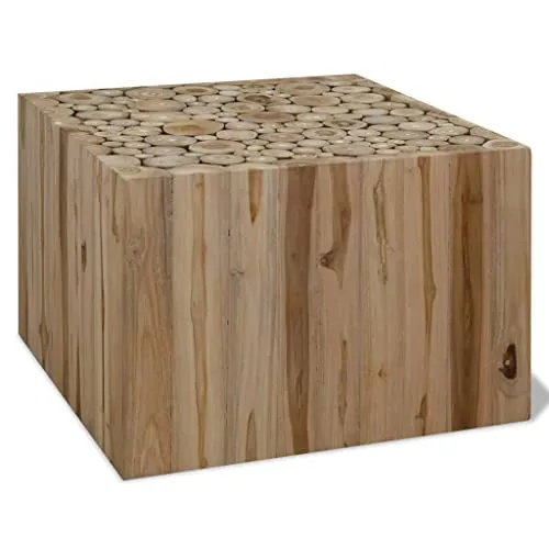 vidaXL Teck Authentique Table Basse 90x50x30 cm Table d'Appoint Meubles de Canapé