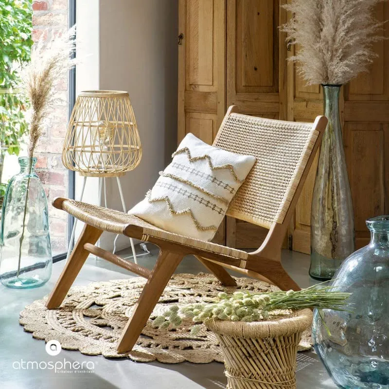 Fauteuil Timor - Teck & rotin - Atmosphera créateur d'intérieur