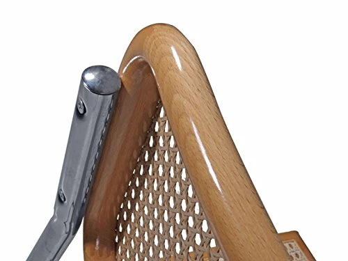 ElleDesign Chaise à traîneau en osier, paille de Vienne, bois massif hêtre naturel verni laqué noir blanc noix paille de Vienne