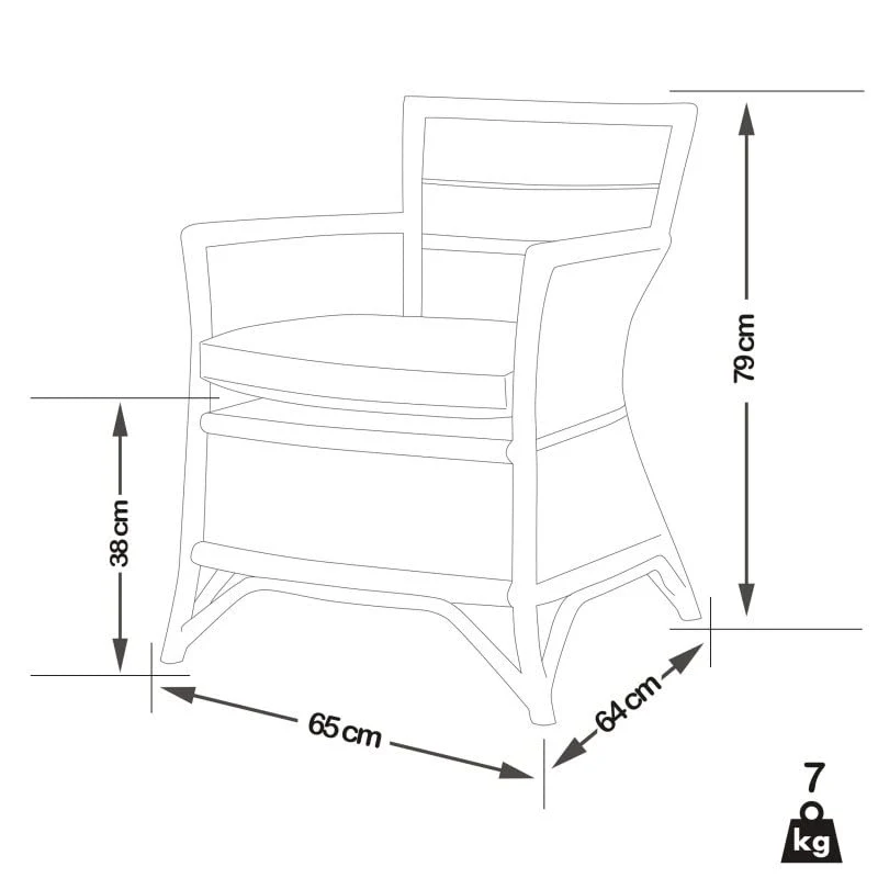 PACIFIC linea Fauteuil Eliot - Rotin