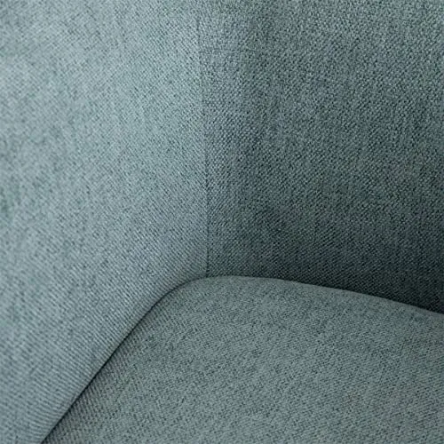 AltoBuy Marvel - Fauteuil Club Tissu Bleu Clair Pieds Bois
