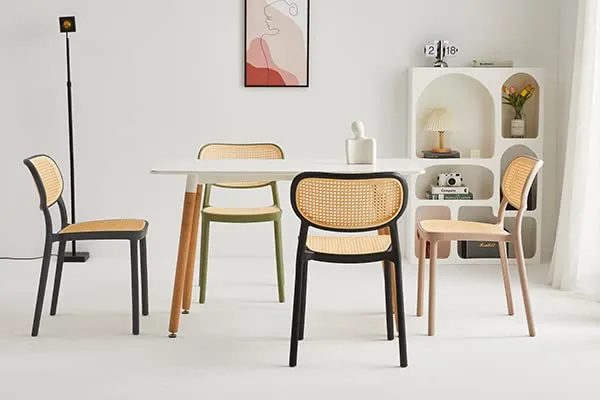 Kosmi - Chaise de Salle à Manger Moutarde Style Vintage