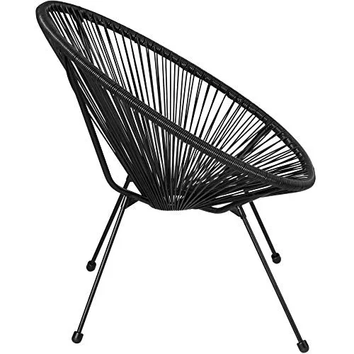 TecTake 2 chaises de Jardin Lot de 2 fauteuils de Jardin extérieur chaises d’extérieur bancs de Jardin – diverses Couleurs (Noir)