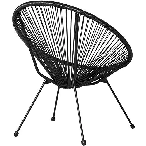TecTake 2 chaises de Jardin Lot de 2 fauteuils de Jardin extérieur chaises d’extérieur bancs de Jardin – diverses Couleurs (Noir)