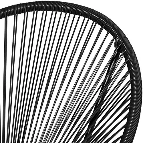 TecTake 2 chaises de Jardin Lot de 2 fauteuils de Jardin extérieur chaises d’extérieur bancs de Jardin – diverses Couleurs (Noir)