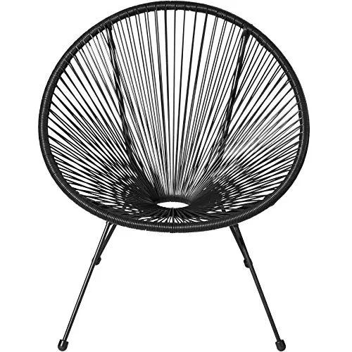 TecTake 2 chaises de Jardin Lot de 2 fauteuils de Jardin extérieur chaises d’extérieur bancs de Jardin – diverses Couleurs (Noir)