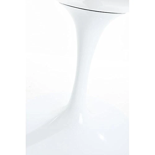 Fusion Living Chaise latérale pivotante Blanc Brillant et Blanc PU