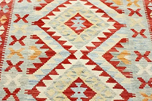 Nain Trading Kilim Afghan Tapis oriental tissé à la main Beige 121 x 88 cm