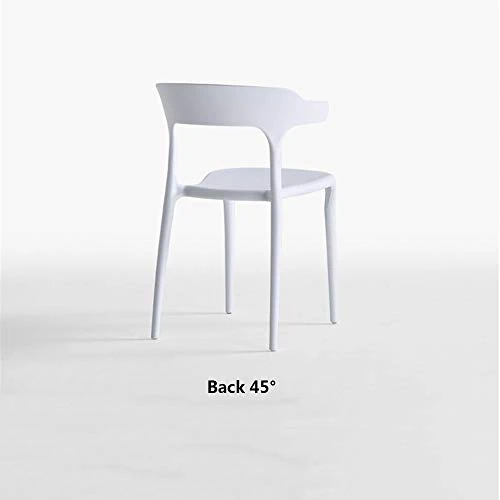 Bureau en Plastique Chaise Klaxon avec Dossier Dining Chair Hôtel Négociation Chaise D'extérieur Chaise De Loisirs, Stable Et Durable 4 Pack,Rouge