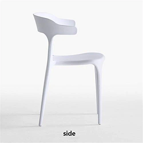 Bureau en Plastique Chaise Klaxon avec Dossier Dining Chair Hôtel Négociation Chaise D'extérieur Chaise De Loisirs, Stable Et Durable 4 Pack,Rouge