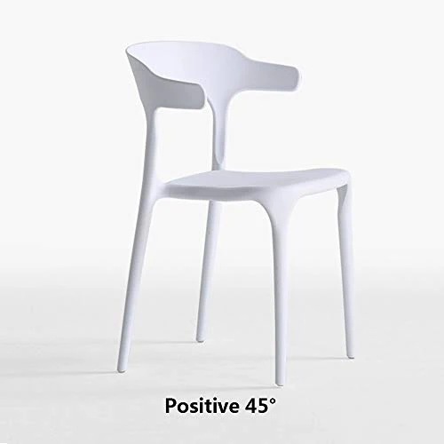 Bureau en Plastique Chaise Klaxon avec Dossier Dining Chair Hôtel Négociation Chaise D'extérieur Chaise De Loisirs, Stable Et Durable 4 Pack,Rouge