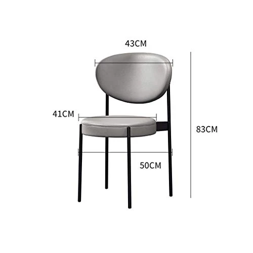 NJDT Chaise de Salle à Manger Pied en métal PU Surface avec Coussin Rembourré Designer Contemporain pour Bureau Salon Salle à Manger Cuisine (Couleur : Rouge)