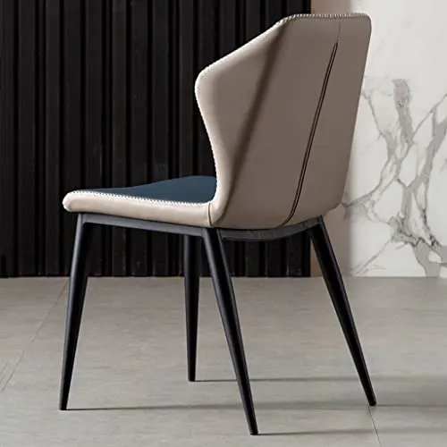 Chaise latérale de cuisine en cuir PU pour salon, cuisine, comptoir de salon, chaise ergonomique, pieds en métal en acier carbone robuste (couleur : rouge)