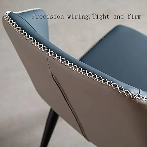 Chaise latérale de cuisine en cuir PU pour salon, cuisine, comptoir de salon, chaise ergonomique, pieds en métal en acier carbone robuste (couleur : rouge)