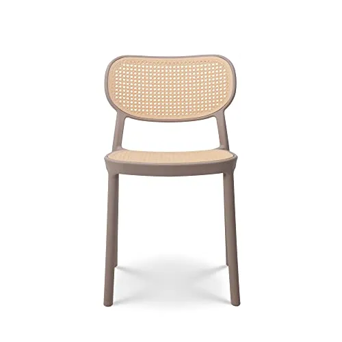 Kosmi - Chaise de Salle à Manger Beige Style Vintage