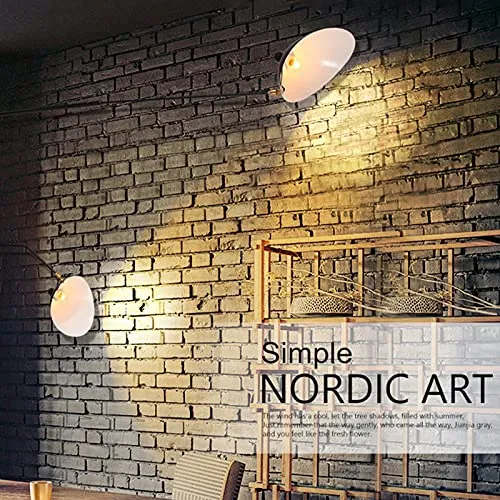Applique Murale Industrielle Vintage 2 Flammes Lampe Murale Réglable et Extensible Bras Long Pivotant Lampe de Chevet Douille E27 Abat-jour en Métal Noir Éclairage Mural Réglable à 360°, 150 x 95 cm